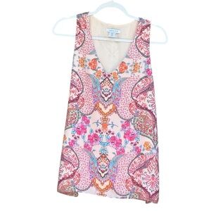 Tabitha Webb Paisley Print Floral Print Sleeveless Shirt Size L
